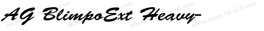 AG BlimpoExt Heavy字体转换